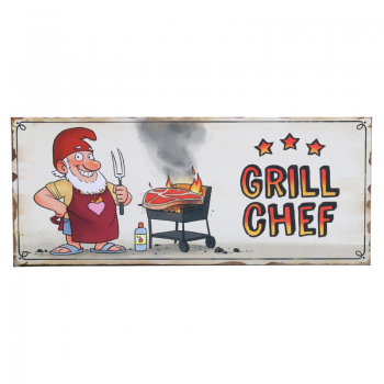 Metallschild "Grillchef"